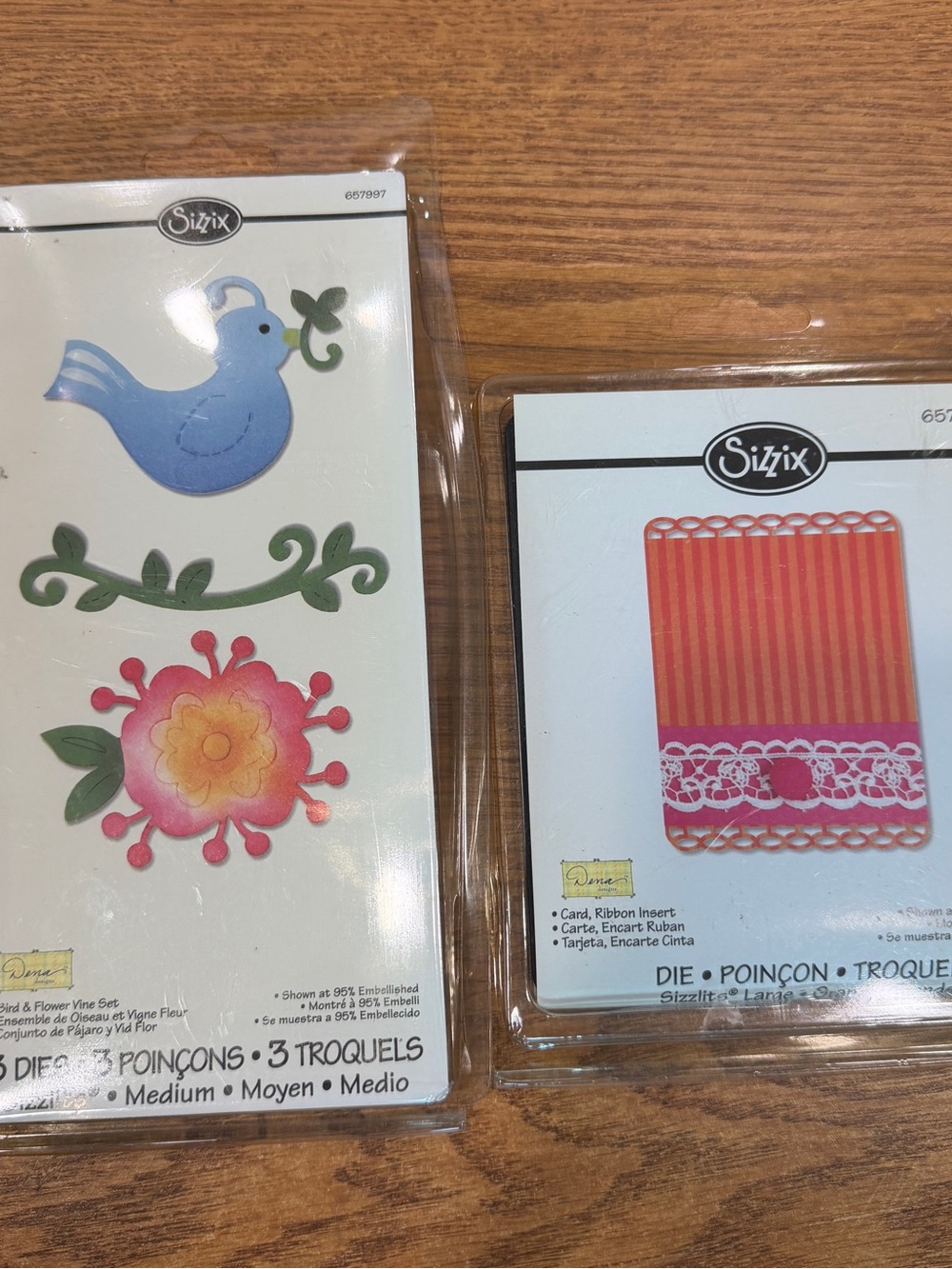 Set Of 2 Sizzix Sizzlits Die Cuts Designs Dena